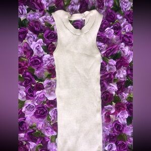 Sleeveless Ribbed Knit Dress